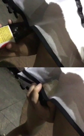 공원 빈병 자위