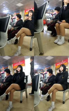 화장찐한 고딩년 전신촬영(원본)