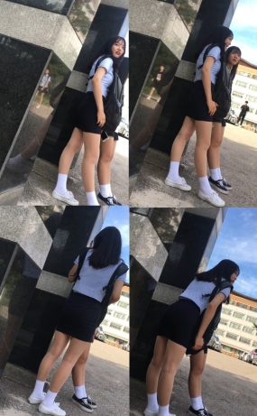 일진삘 여학생 두명(원본)