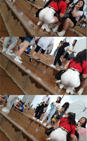 애플힙 흰바지녀 길었음 레전드